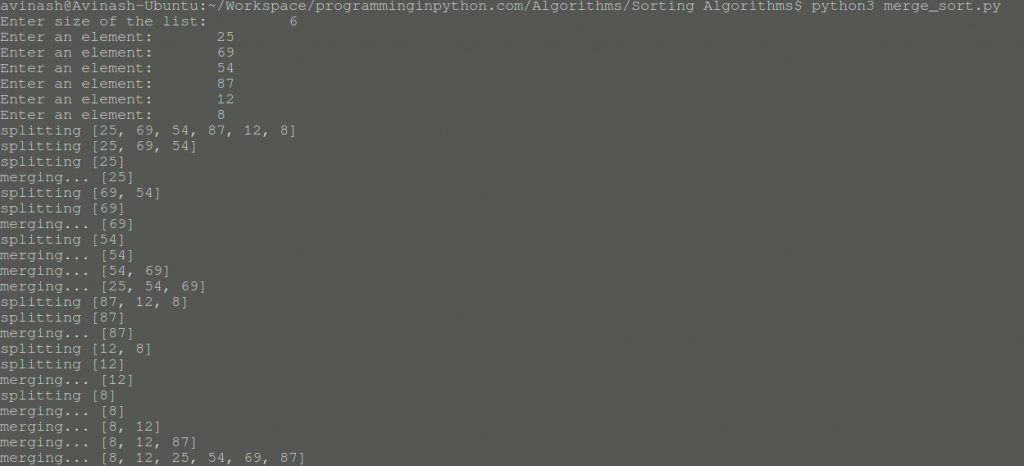 Merge Sort Algorithm