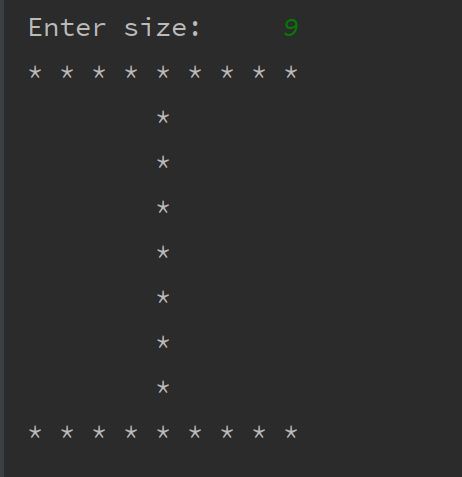 Python Program to print pattern of Letter I