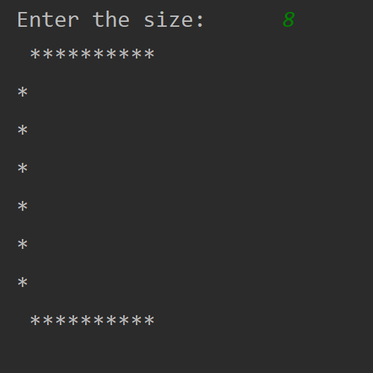 Python Program to print pattern of Letter C