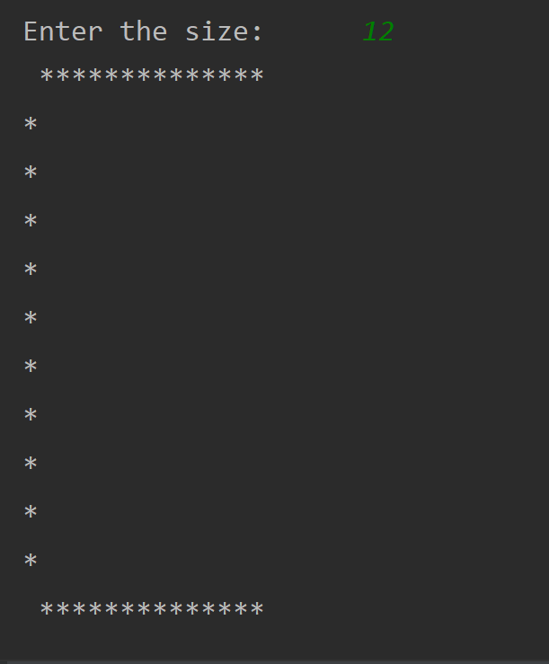 Python Program to print pattern of Letter C