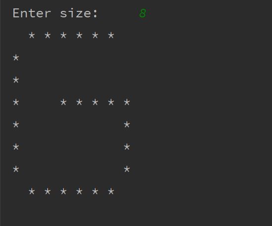 Python Program to print pattern of Letter G