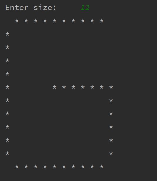 Python Program to print pattern of Letter G