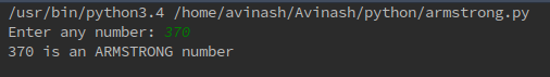 Python Program to check Armstrong number or not