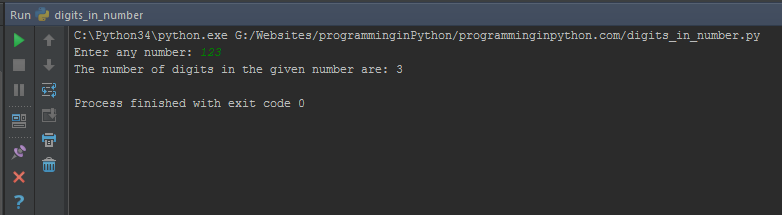 Find number of digits in a number