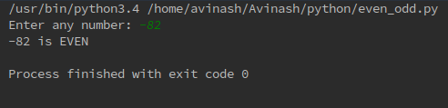 Python Program to check even negative number