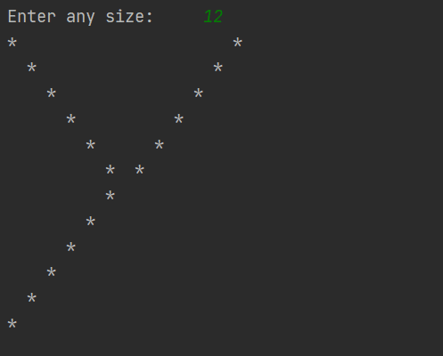 Python Program to print pattern of letter Y