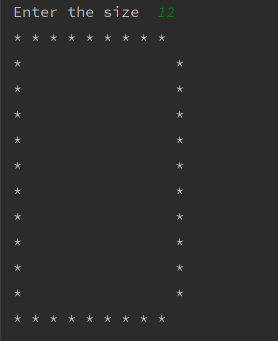 Python Program to print pattern of Letter D