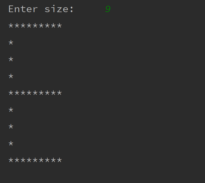 Python Program to print pattern of Letter E