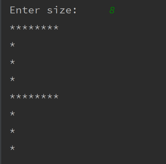 Python Program to print pattern of Letter F