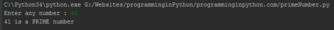 Python Program to find prime or composite number