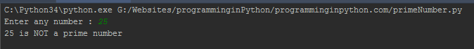 Python Program to find prime or composite number